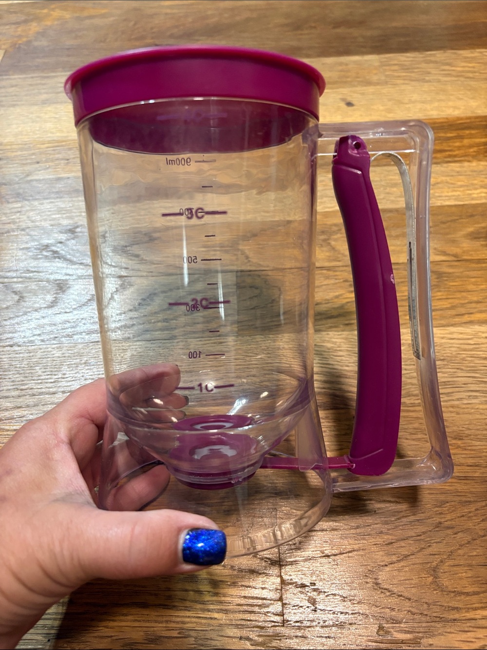 Purple Batter Dispenser Pitcher for Blackstone or other flat grill